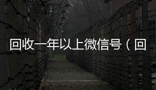 回收一年以上微信收vx号（回收一年以上微信号多少钱）